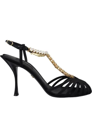 Dolce & Gabbana Dames, Schoenen, Zwart, Maat: 36 EU Zijde