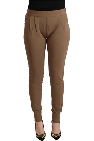 ERMANNO SCERVINO Dames, Broeken, Bruin, Maat: M Viscose