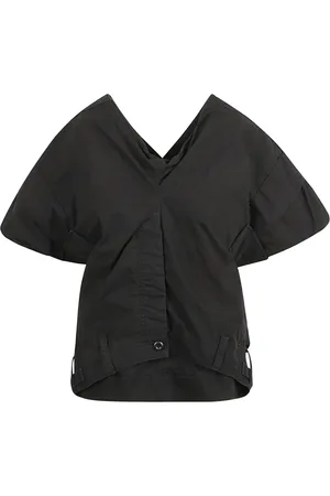Balenciaga Dames, Blouses & Shirts, Zwart, Maat: XS Katoen
