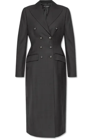 Dolce & Gabbana Dames, Mantels, Grijs, Maat: 2XS Zijde