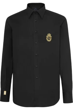 BILLIONAIRE Heren, Overhemden, Zwart, Maat: 4XL Katoen