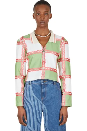 Ahluwalia Dames, Blouses & Shirts, Groen, Maat: M Katoen