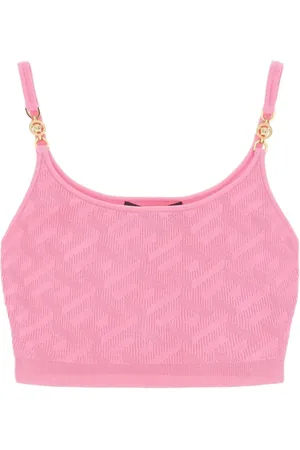 VERSACE Dames, Tops, Roze, Maat: XS Viscose