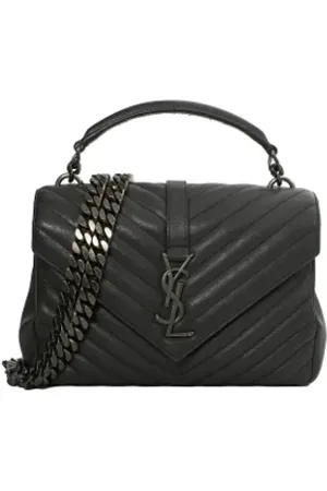 Saint Laurent Dames, Pre-owned, Grijs, Maat: ONE Size Leer