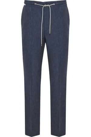 corneliani Heren, Broeken, Blauw, Maat: 2XL Linnen