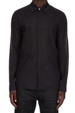 Rick Owens Heren, Overhemden, Zwart, Maat: XL Katoen