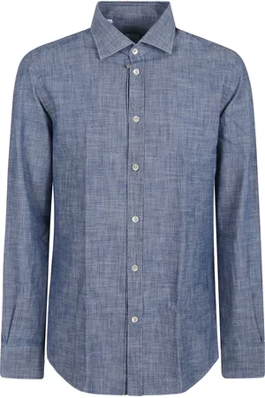ELEVENTY Heren, Overhemden, Blauw, Maat: XL