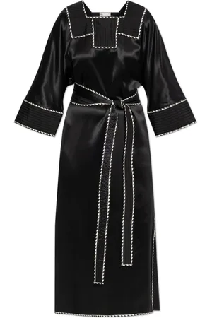 Tory Burch Dames, Jurken, Zwart, Maat: 2XS Zijde