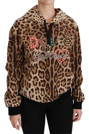 Dolce & Gabbana Dames, Sweatshirts & Hoodies, Bruin, Maat: S Katoen