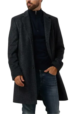 HUGO BOSS Heren, Mantels, Blauw, Maat: 3XL