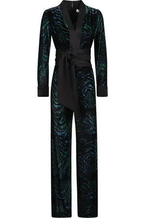 Diane von Furstenberg Dames, Jumpsuits & Playsuits, Groen, Maat: 2XS Viscose