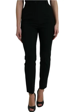 Dolce & Gabbana Dames, Broeken, Zwart, Maat: XS Wol
