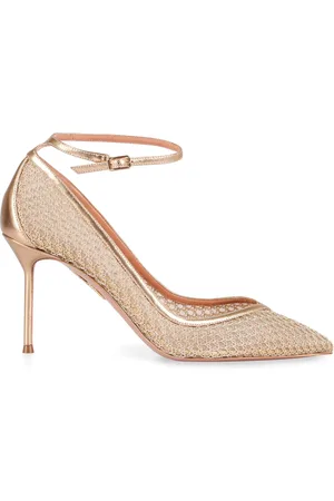 Aquazzura Dames, Schoenen, Geel, Maat: 38 EU Katoen