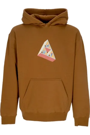 Huf Heren, Sweatshirts & Hoodies, Bruin, Maat: S Katoen