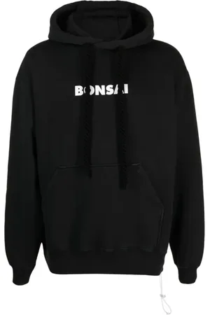 BONSAI Heren, Sweatshirts & Hoodies, Zwart, Maat: XS Katoen