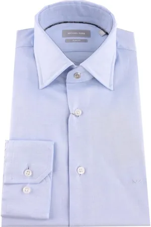 Michael Kors Heren, Overhemden, Blauw, Maat: S Katoen