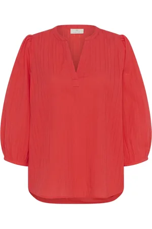 Kaffe Dames, Blouses & Shirts, Rood, Maat: XS Katoen