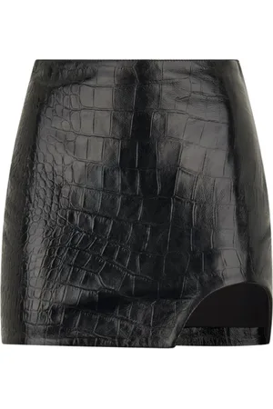 Patrizia Pepe Dames, Rokken, Zwart, Maat: XS Leer