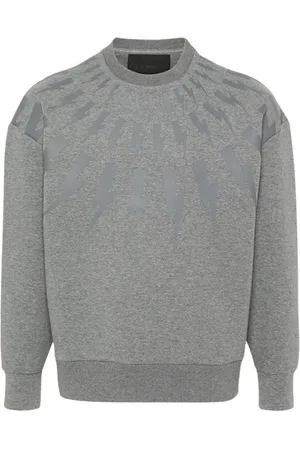 Neil Barrett Heren, Sweatshirts & Hoodies, Grijs, Maat: L Katoen