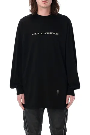 Rick Owens Heren, Sweatshirts & Hoodies, Zwart, Maat: XL Katoen