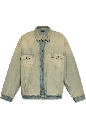 Balenciaga Heren, Jassen, Blauw, Maat: M Denim