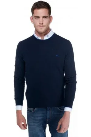 HARMONT&BLAINE Heren, Truien, Blauw, Maat: 3XL Wol