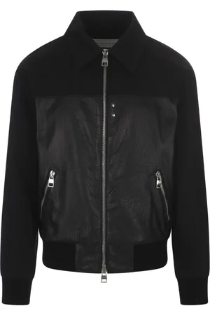 Alexander McQueen Heren, Jassen, Zwart, Maat: L Leer