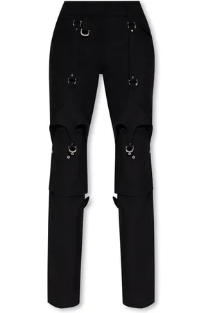 OFF-WHITE Dames, Broeken, Zwart, Maat: XS Wol