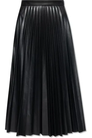 Maison Margiela Dames, Rokken, Zwart, Maat: 2XS Leer