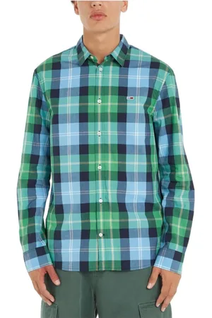 Tommy Hilfiger Heren, Overhemden, Groen, Maat: S Katoen