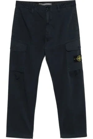 Stone Island Heren, Broeken, Blauw, Maat: W32 Katoen