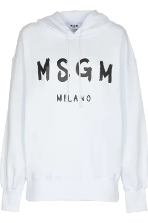 Msgm Dames, Sweatshirts & Hoodies, Wit, Maat: L Katoen