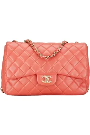 CHANEL Dames, Pre-owned, Roze, Maat: ONE Size Leer