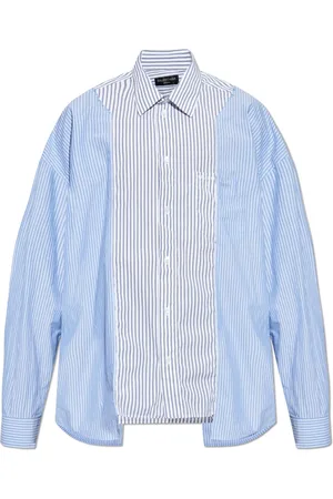 Balenciaga Heren, Overhemden, Blauw, Maat: M Katoen
