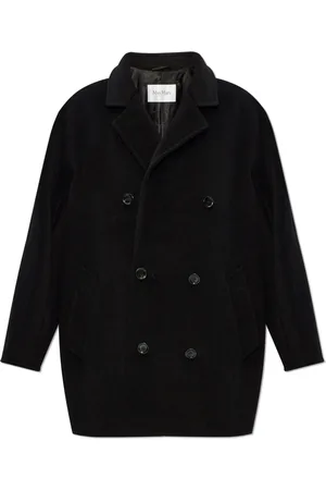 Max Mara Dames, Mantels, Zwart, Maat: L Wol