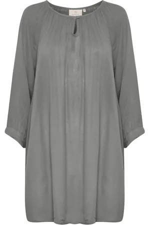 Kaffe Dames, Blouses & Shirts, Grijs, Maat: 3XL
