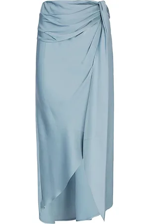 Simkhai Dames, Rokken, Blauw, Maat: S Satijn