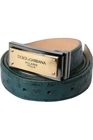 Dolce & Gabbana Dames, Accessoires, Groen, Maat: 90 CM Leer