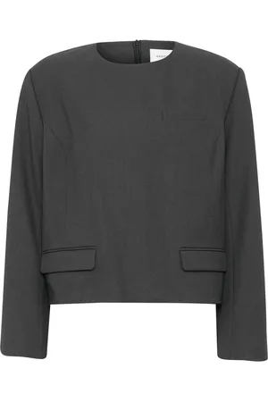 Gestuz Dames, Blouses & Shirts, Grijs, Maat: M Viscose