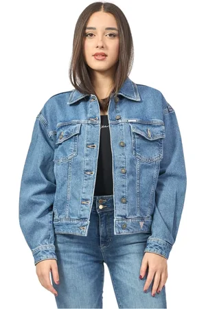 Guess Dames, Jassen, Blauw, Maat: S Denim