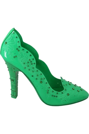 Dolce & Gabbana Dames, Schoenen, Groen, Maat: 40 EU Leer