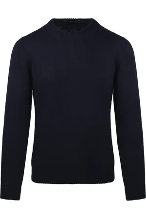 Roberto Collina Heren, Truien, Blauw, Maat: 2XL Wol