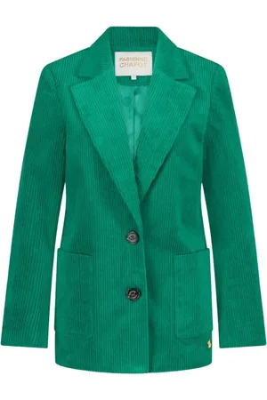 Fabienne Chapot Dames, Jassen, Groen, Maat: XS Corduroy