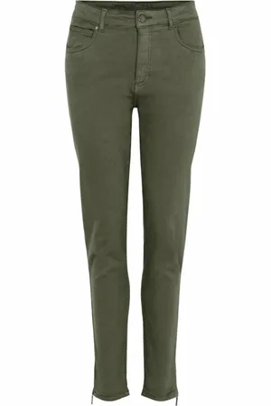 C.ro Dames, Broeken, Groen, Maat: S