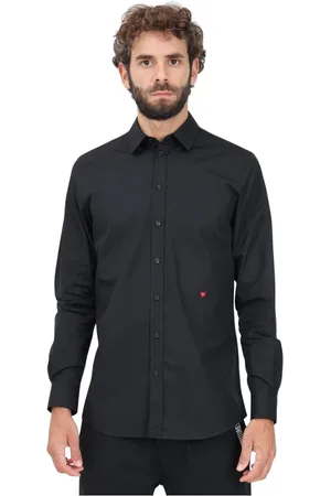 Moschino Heren, Overhemden, Zwart, Maat: 2XL Katoen