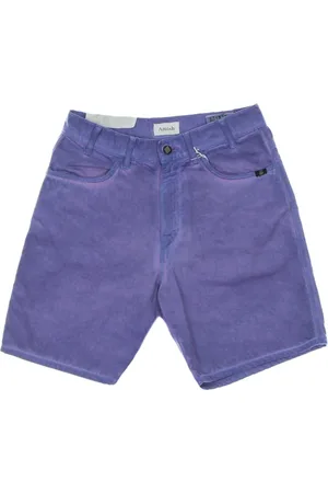 AMISH Heren, Korte broeken, Paars, Maat: W30 Denim