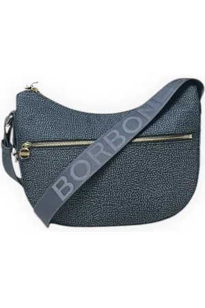 Borbonese Dames, Tassen, Blauw, Maat: ONE Size Denim