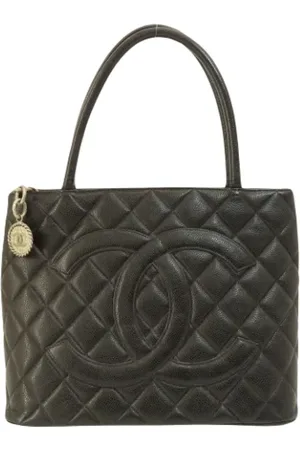 CHANEL Dames, Pre-owned, Zwart, Maat: ONE Size Leer
