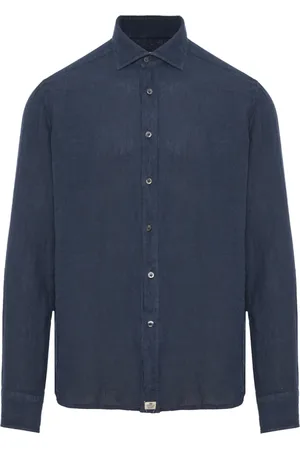 SONRISA Heren, Overhemden, Blauw, Maat: M Linnen