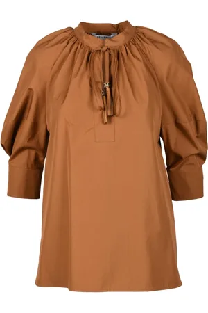 Max Mara Dames, Blouses & Shirts, Bruin, Maat: S Katoen